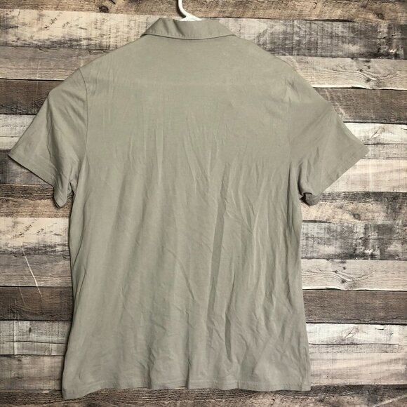 Criquet Slim Fit Polo Shirt Mens XL Gray Casual Golf Short Sleeve Modern - Picture 6 of 8